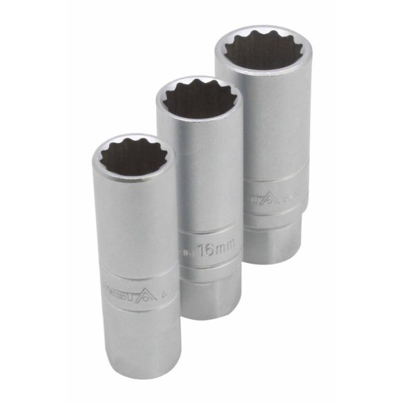 Gyertyakulcs készlet 14, 16, 18mm 3/8″ 3 részes