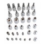 E-torx dugókulcs és torx bit dugókulcs készlet 34 részes (A-TXSET34)
