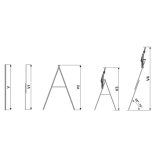 Többcélú alu létra 2x8