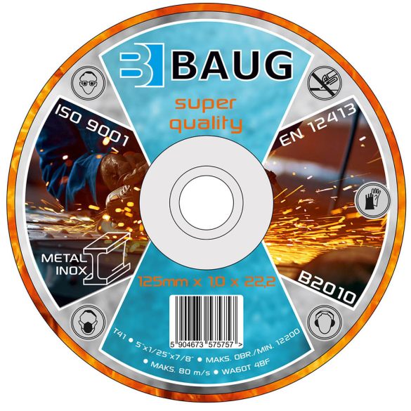 Vágókorong fémre 125x1,0mm BAUG (B2010)
