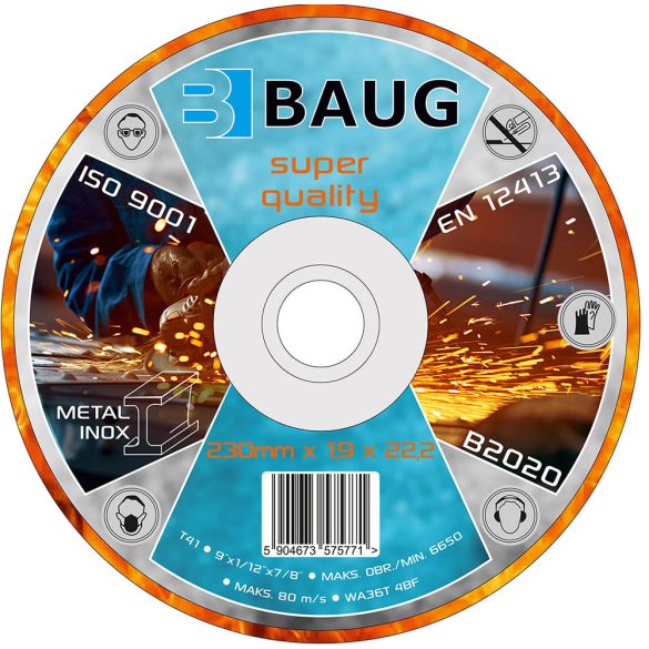 Vágókorong fémre 230x1,9mm BAUG (B2020)