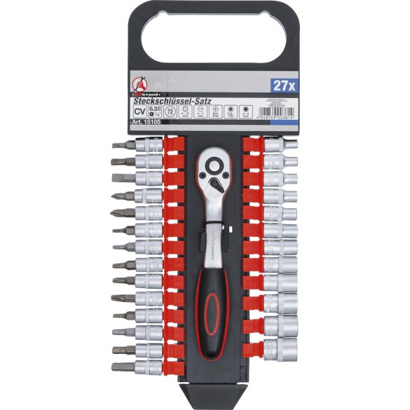 BGS Technic Dugókulcskészlet 6,3 mm (1/4") 4 - 13 mm 27 darabos (BGS-15105)