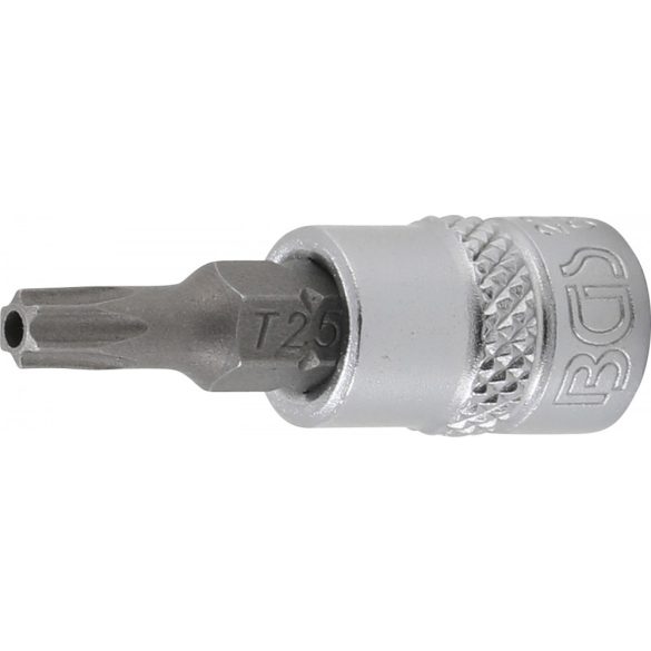 BGS Technic Behajtófej 6,3 mm (1/4") T-profil (Torx) T25 furattal (BGS-2360)