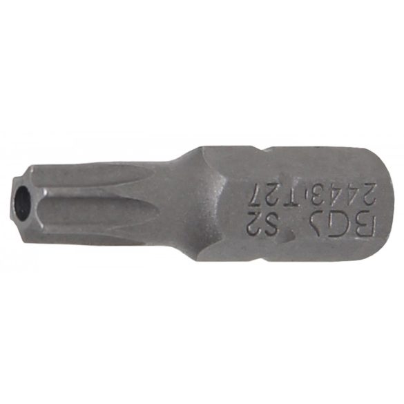 BGS Technic Behajtófej Hossz 25 mm Külső hatszögletű 6,3 mm (1/4") T-profil (Torx) T27 furattal (BGS-2443)