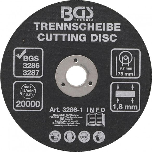 BGS Technic Vágókorong Ø 75 x 1,8 x 9,7 mm (BGS-3286-1)