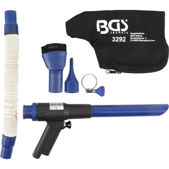 BGS technic Sűrített levegős szívó / lefúvató pisztoly | 9 darabos (BGS 3292)