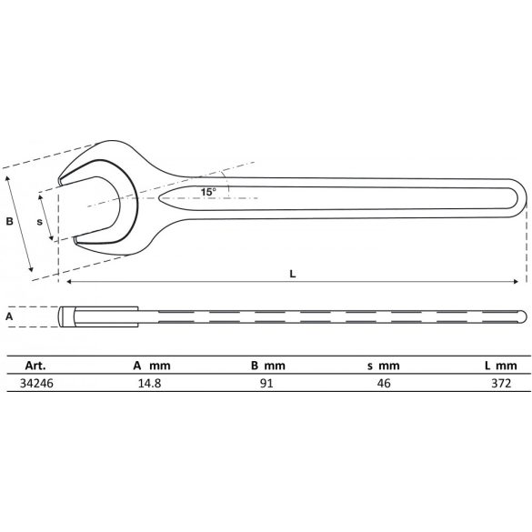 BGS Technic Egyoldalas villáskulcs DIN 894 46 mm (BGS-34246)