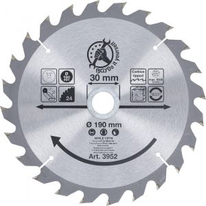 BGS Technic Keményfém körfűrészlap Ø 190 x 30 x 2,5 mm 24 fogú (BGS-3952)