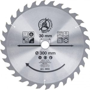 BGS Technic Keményfém körfűrészlap Ø 300 x 30 x 3,2 mm 30 fogú (BGS-3955)