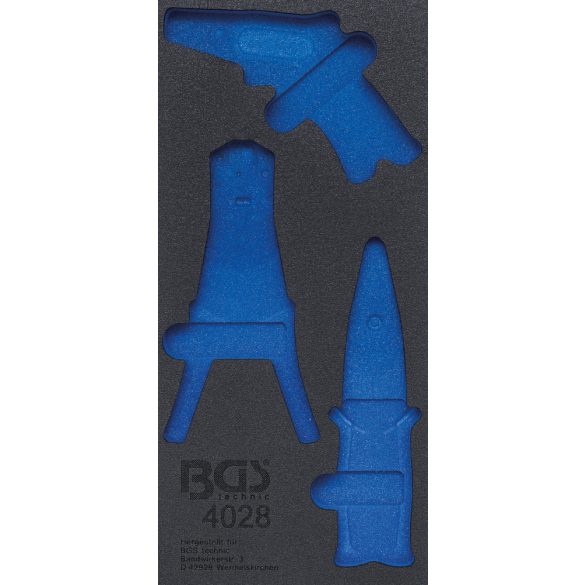 BGS technic 1/3 Szerszámtálca szerszámkocsihoz, üresen: 3 részes blankoló fogó készlethez (nem tartozék) (BGS 4028-1)