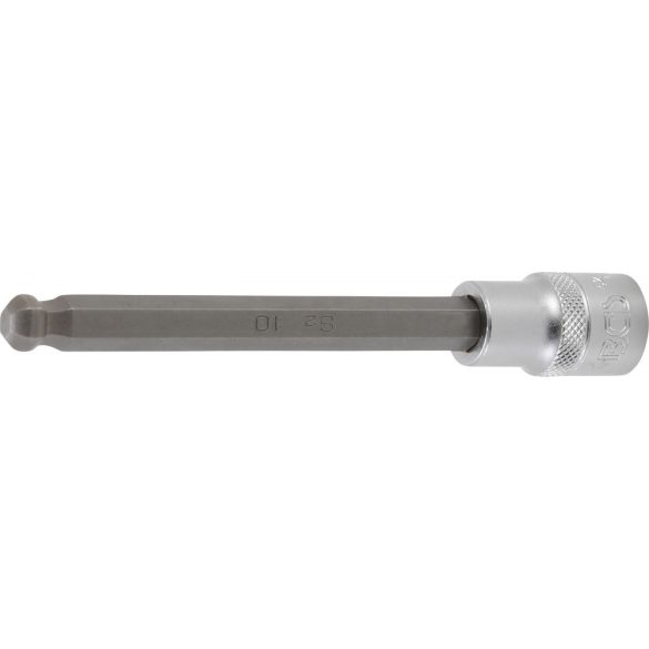 BGS Technic Behajtófej Hossz 140 mm 12,5 mm (1/2") Belső hatszögletű gömbfejes 10 mm (BGS-4258-10)