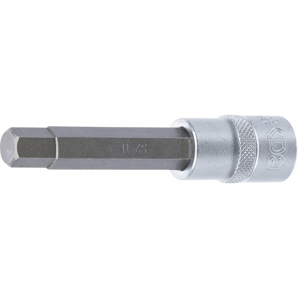 BGS Technic Behajtófej Hossz 100 mm 12,5 mm (1/2") Belső hatszögletű 11 mm (BGS-4266)