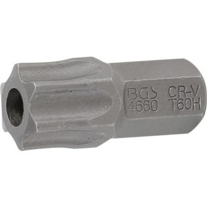 BGS Technic Behajtófej Hossz 30 mm Külső hatszögletű 10 mm (3/8") T-profil (Torx) T60 furattal (BGS-4660)