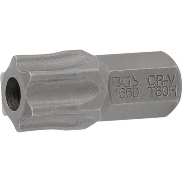 BGS technic Biztonsági Torx bit, fúrt T60 3/8" hossza: 30mm (BGS 4660)