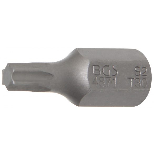 BGS Technic Behajtófej Hossz 30 mm Külső hatszögletű 10 mm (3/8") T-profil (Torx) T30 (BGS-4871)