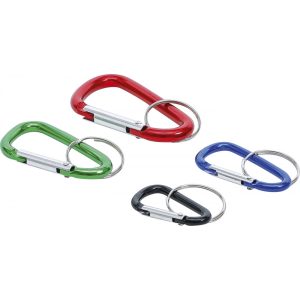 BGS Technic Kulcscsomó-karabiner készlet 4 darabos (BGS-80872)