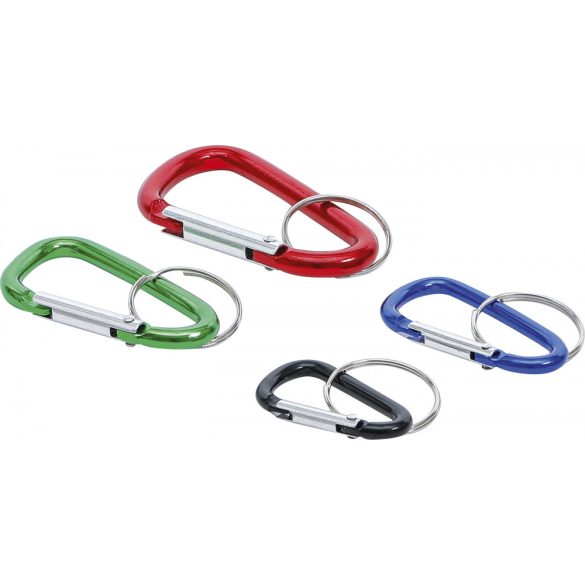 BGS Technic Kulcscsomó-karabiner készlet 4 darabos (BGS-80872)