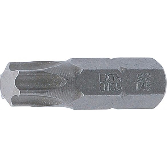 BGS Technic Behajtófej Hossz 30 mm Külső hatszögletű 8 mm (5/16") T-profil (Torx) T45 (BGS-8165)