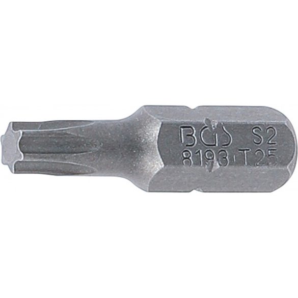 BGS Technic Behajtófej Hossz 25 mm Külső hatszögletű 6,3 mm (1/4") T-profil (Torx) T25 (BGS-8193)