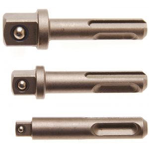 BGS Technic Adapterkészlet SDS - 6,3 mm (1/4"), 10 mm (3/8"), 12,5 mm (1/2") 3 darabos (BGS-8214)