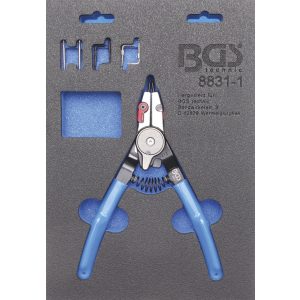 BGS Technic Seegerfogó Külső-/ belső seeger-gyűrűk cserélhető hegyek 180 mm (BGS-8831-1)