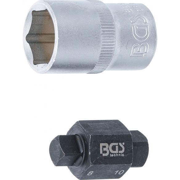 BGS Technic Olajleeresztő kulcs Négyszögletű 8 mm / 10 mm (BGS-8991)