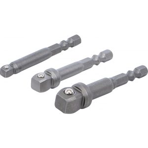 BGS Technic Fúrógép-billentő adapter készlet Külső hatszögletű 6,3 mm (1/4") 3 darabos (BGS-9162)