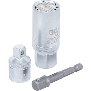 BGS Technic Multi dugókulcs adapterkészlettel 10 mm (3/8") 9 - 21 mm 3 darabos (BGS-92533)