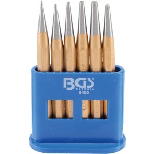 BGS Technic Kiütőfej-/ pontozó készlet 120 mm 1 - 5 mm 6 darabos (BGS-9409)