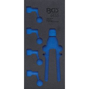 BGS technic Fékcsőszorító készlet | 4,75 + 6 mm | 4 darabos | a BGS 9533 Csőhajlító és fékcsőszorító készlethez (BGS 9533-1)