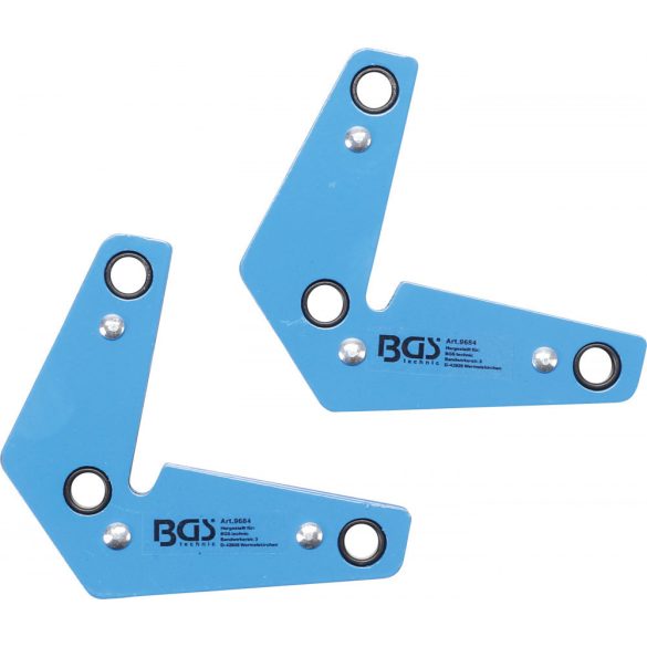 BGS technic Mágneses szögbeállító készlet | L-alakú | 9 kg | 2 darabos (BGS 9684)