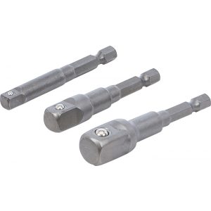 BGS Technic Adapterkészlet fúrógépekhez Külső hatszögletű kulcsnyílású hajtás 6,3 mm (1/4") Külső hatszögletű 6,3 mm (1/4"), 10 mm (3/8"), 12,5 mm (1/2"), 3 darabos (BGS-9685)