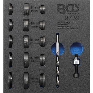 BGS technic Lökhárító lyukasztó készlet | parkolószenzorokhoz | Ø 17 - 32 mm (BGS 9739)