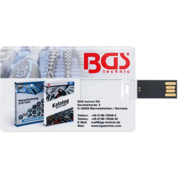BGS technic USB meghajtó | 8 GB | hitelkártya formátum (BGS USB)