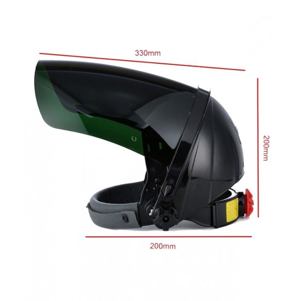 Arcvédő plexi pajzs, zöld plexivel 