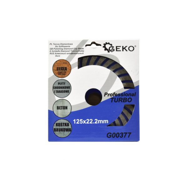 Gyémánt betoncsiszoló Turbo 125mm/ 22,2mm