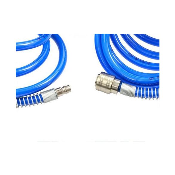 Spiráltömlő csatlakozókkal  PU 12x8mm 15m
