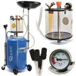 Pneumatikus fáradtolaj gyűjtő és leszívó mérő tartállyal 80l