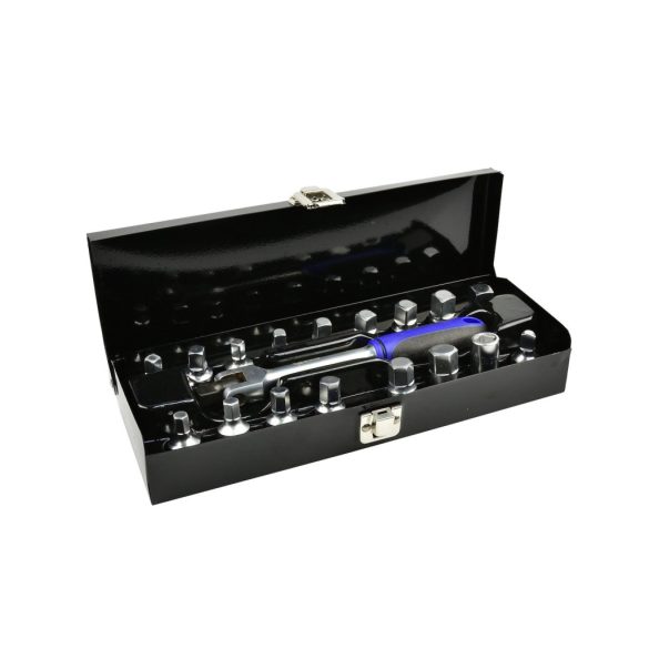 Olajleeresztő dugókulcs készlet 3/8″ 18 részes