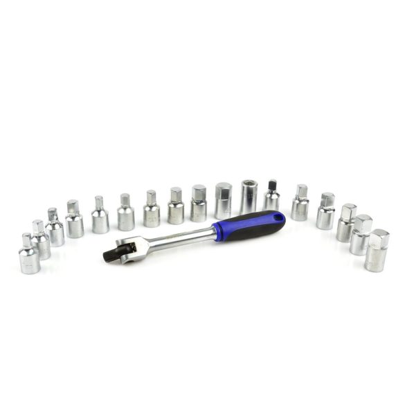 Olajleeresztő dugókulcs készlet 3/8″ 18 részes
