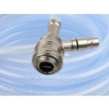 Levegőtömlő gyorscsatlakozóval PVC 6x10mm 10m
