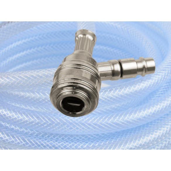 Levegőtömlő gyorscsatlakozóval PVC 6x10mm 10m