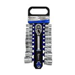 Racsni+dugófejek 1/2" 19 részes, 8-32mm CRV