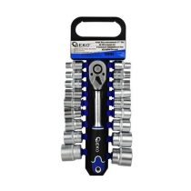 Racsni+dugófejek 1/2" 19 részes, 8-32mm CRV