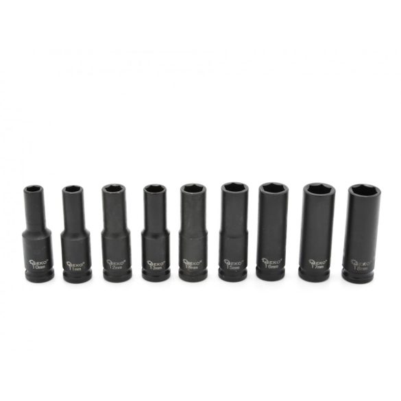 Hosszított gépi légkulcsfej készlet 1/2″ 10-32mm 16 részes (G10513)