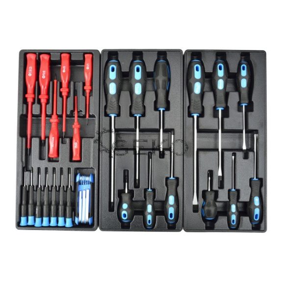 Szerszámos kocsi 6 fiókos + 245 részes szerszám klt. (G10831)