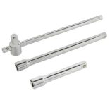 Hajtókar és toldószár készlet 1/2", 3 részes