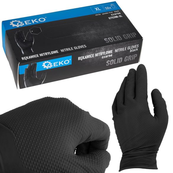  Gumikesztyű nitril fekete XL-méret, 50db/cs. 