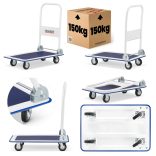 Kézi kocsi, raktárkocsi, összecsukható 150kg teherbírással 