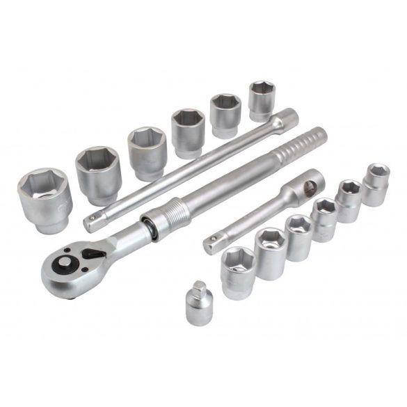 Dugókulcs készlet teleszkópos hajtókarral 19-50mm 3/4″ 16 részes